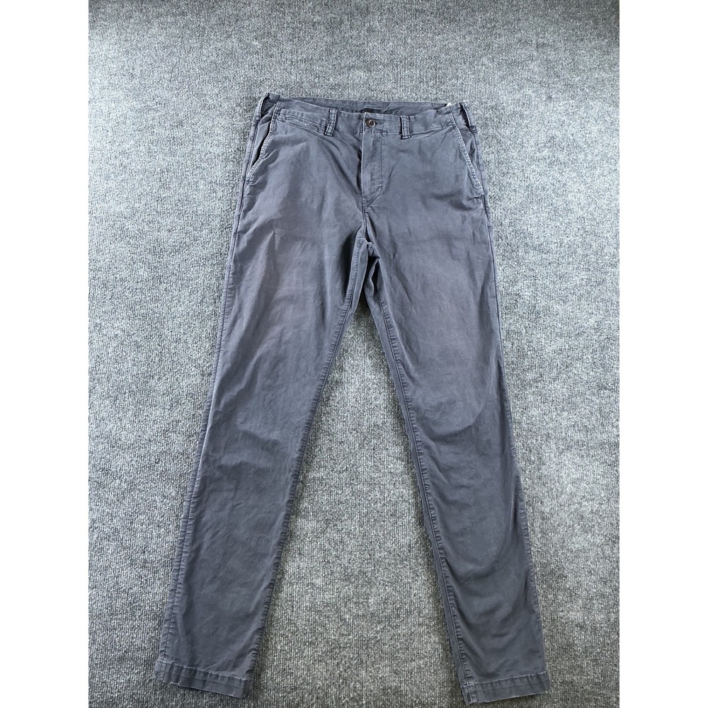 American Eagle Flex Chino Pants Mens 34x34 Slim Fit Dark Gray Stretch Trousers